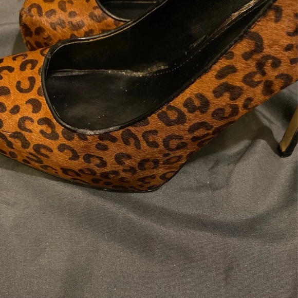 ***SOLD***Leopard EUC Print Bow Platform Stilleto Shoes Size 10 - Picture 7 of 7